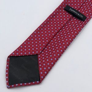 Tiffany & Co Blue and Red Dot Men's Tie